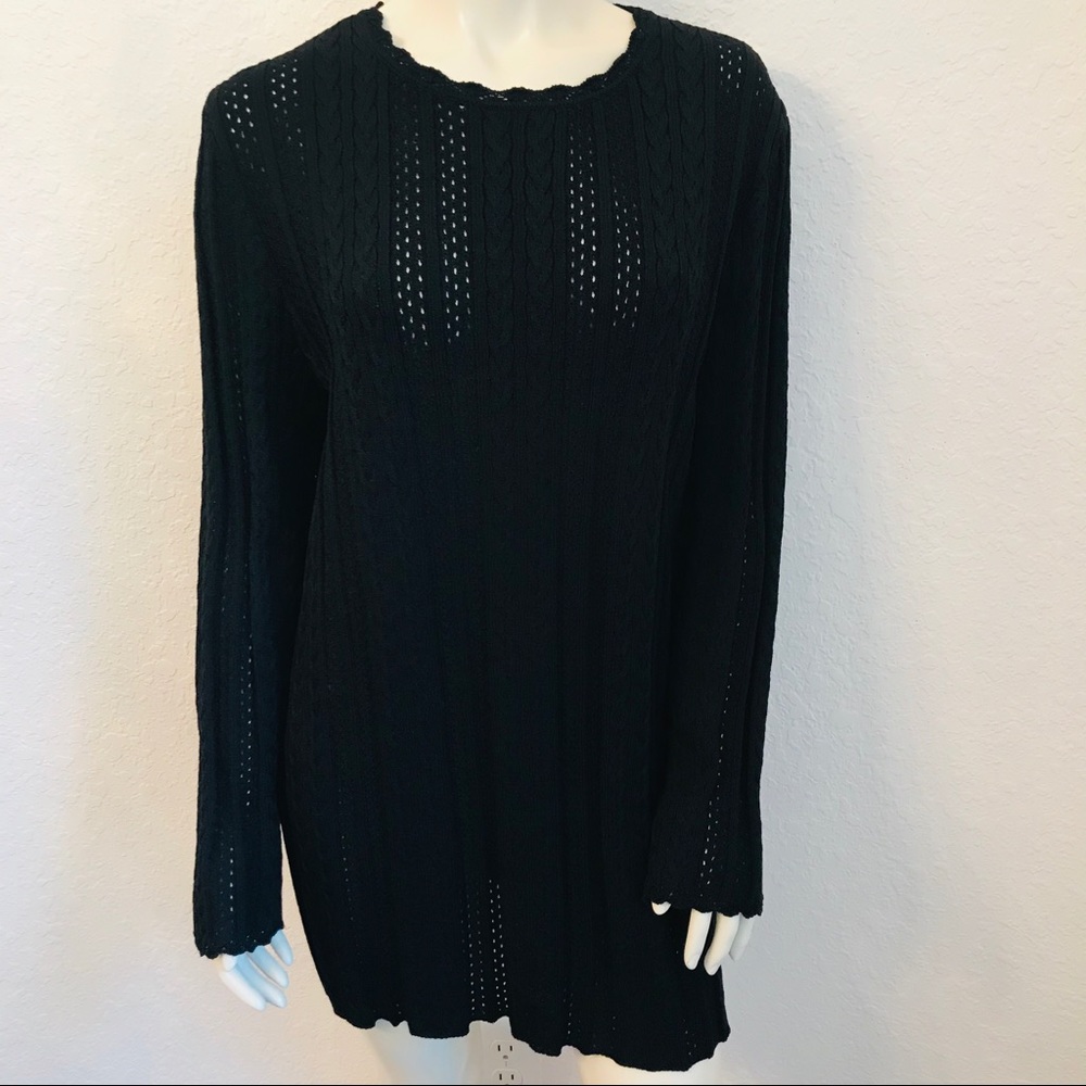 St. John Collection Santana Knit Crochet Sweater